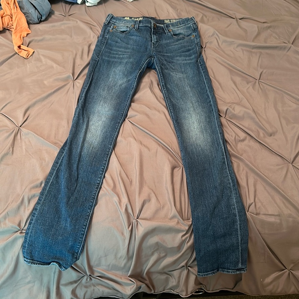 Madewell straight jeans- mid rise size 27x34